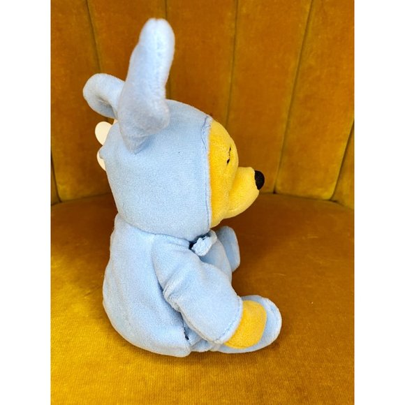 DISNEY EASTER BUNNY POOH - 1999 - Mini Bean Bag 8" - NWT Pooh Plush Mouseketoys - Picture 2 of 8